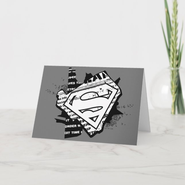 Cartão Supergirl Newsprint S-Shield (Frente)