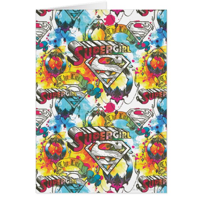 Cartão Supergirl O Padrão Lux (Frente)