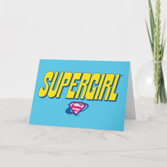 Cartão Supergirl Pop Logo (Frente)