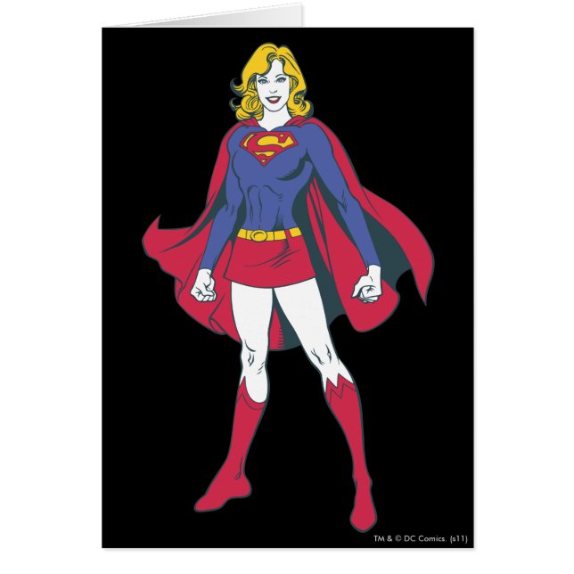 Cartão Supergirl Pose 2 (Frente)