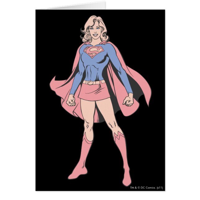 Cartão Supergirl Pose 3 (Frente)