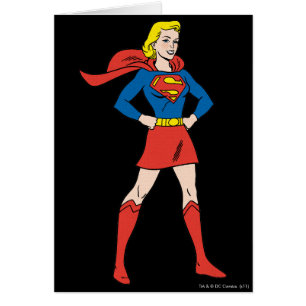 Cartão Supergirl Pose 7