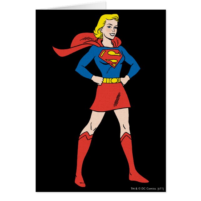Cartão Supergirl Pose 7 (Frente)