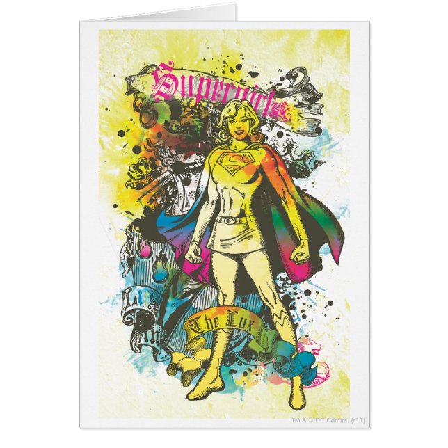 Cartão Supergirl Pose A Lux (Frente)