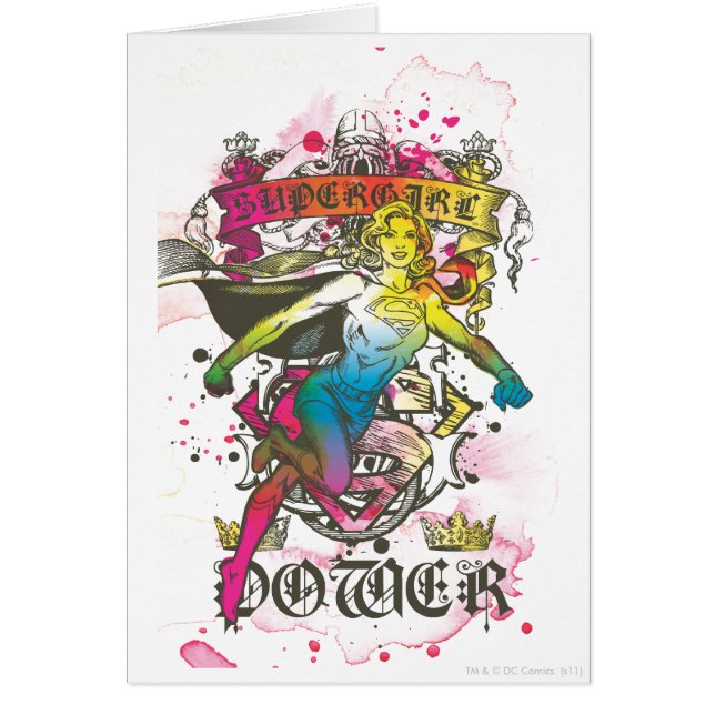 Cartão Supergirl Power (Frente)