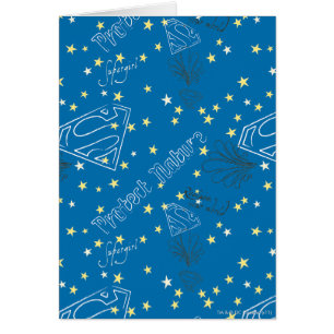 Cartão Supergirl Protect Nature Pattern
