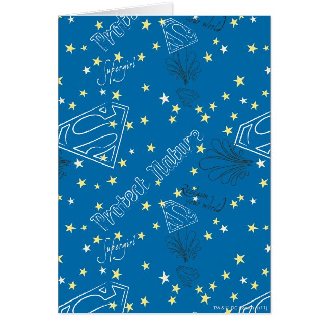 Cartão Supergirl Protect Nature Pattern (Frente)