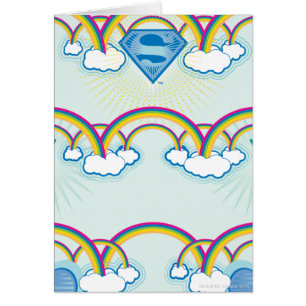 Cartão Supergirl Rainbow Pattern