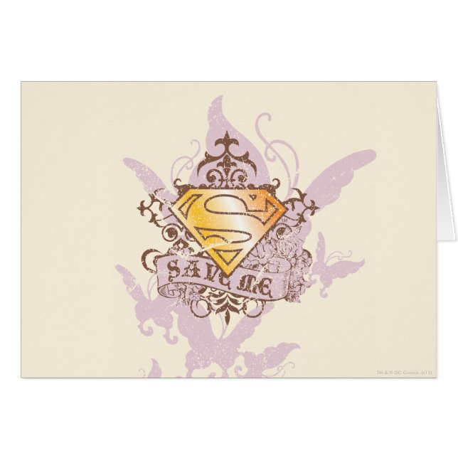 Cartão Supergirl Save Me (Frente Horizontal)