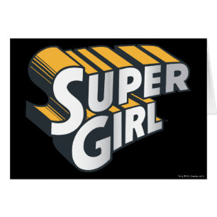 Cartão Supergirl Silver e Logotipo Laranja