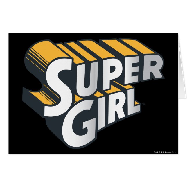 Cartão Supergirl Silver e Logotipo Laranja (Frente Horizontal)