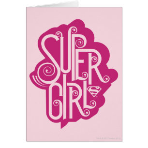 Cartão Supergirl Swirl 1