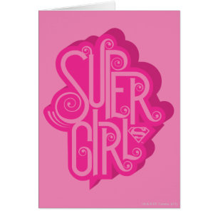 Cartão Supergirl Swirl 2