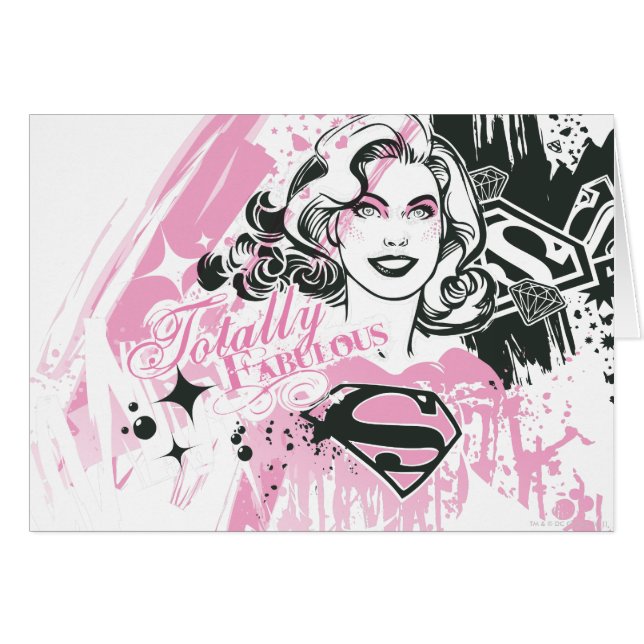 Cartão Supergirl Totalmente Fabulosa (Frente Horizontal)