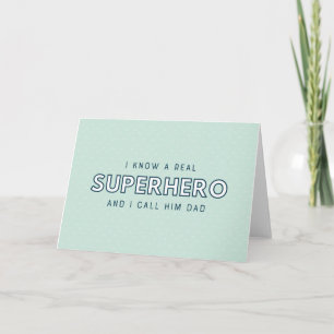 Cartão Superhero Dad Father's Day Card