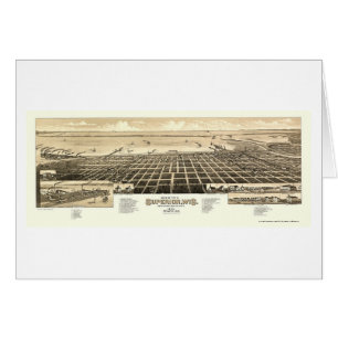 Cartão Superior, mapa panorâmico dos WI - 1883