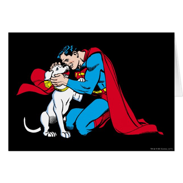 Cartão Superman e Krypto (Frente Horizontal)