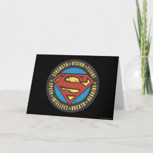 Cartão Superman Estilizado   Logotipo de voo de visão de 