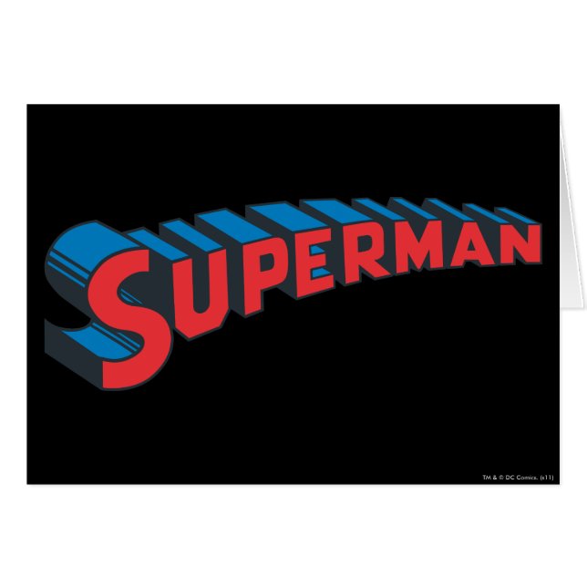 Cartão Superman | Logotipo clássico (Frente Horizontal)