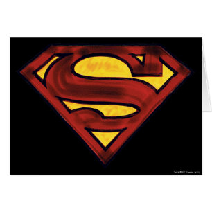 Cartão Superman S-Shield   Darkened Red Logo
