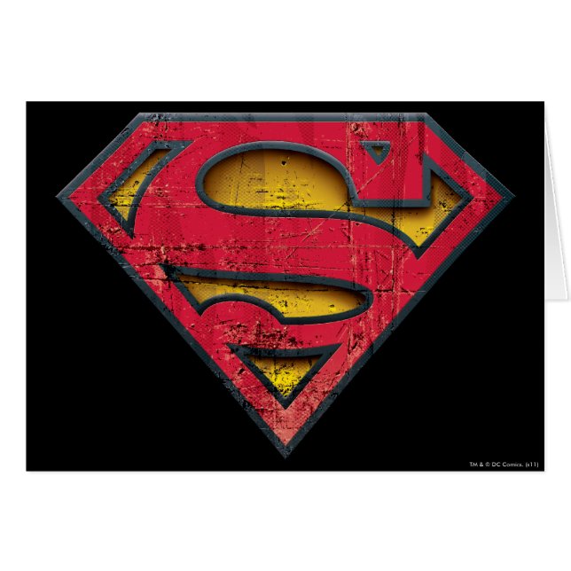 Cartão Superman S-Shield | Logotipo em relevo (Frente Horizontal)