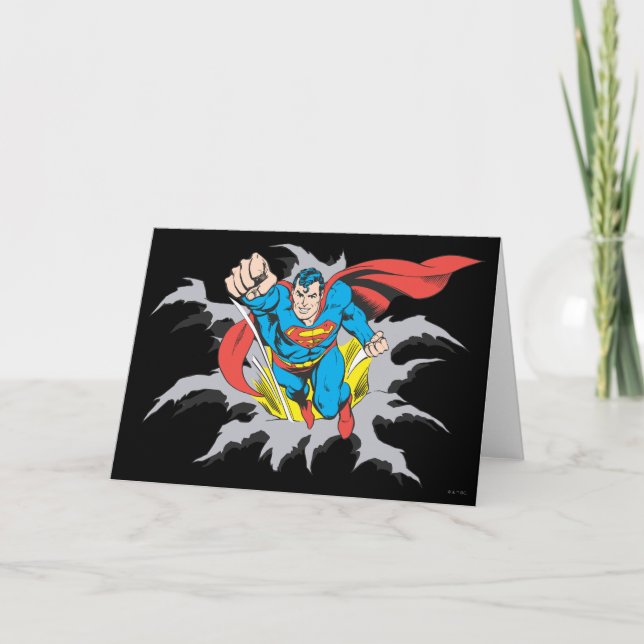 Cartão Superman Tears Thru (Frente)
