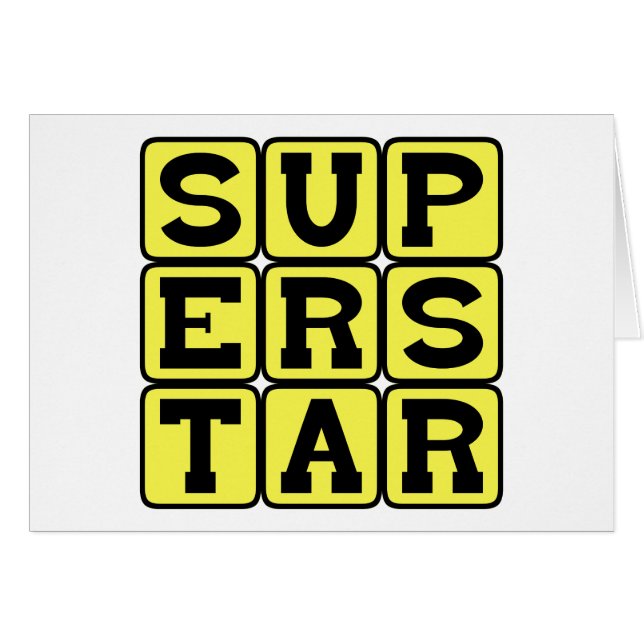 Cartão Superstar, Extremamente Famoso (Frente Horizontal)
