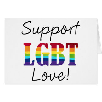 Cartão Suportar Camisetas e presentes Orgulho gay de amor