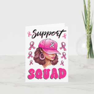 Cartão Suportar Cancer da Mama do Guerreiro Rosa-Rosa-Tro