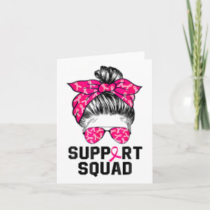 Cartão Suportar Cancer da Mama do Guerreiro Rosa-Rosa-Tro