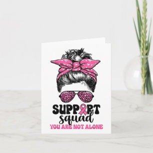 Cartão Suportar Cancer da Mama do Guerreiro Rosa-Rosa-Tro