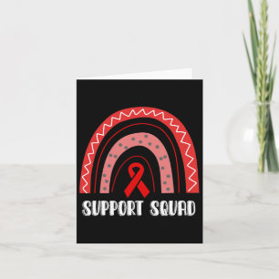 Cartão Suporte à Consciência do Cancer Arco-Íris Vermelho
