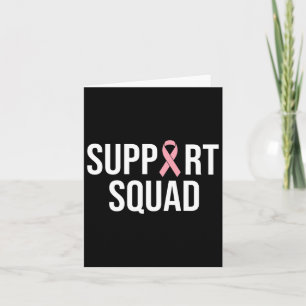 Cartão Suporte a Friso Rosa de Consciência do Cancer da M