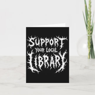 Cartão Suporte de Leitura Grunge Biblioteca Local Gótico