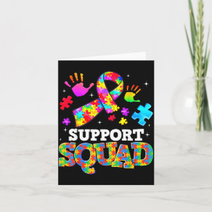 Cartão Suporte Esquadra Autismo Conscientização Fita Famí