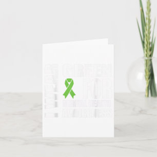 Cartão Suporte para Friso Verde de Consciência Mental de
