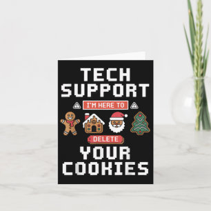 Cartão Suporte Técnico Divertido Aqui Para Excluir Cookie
