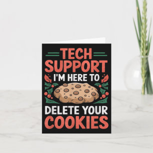 Cartão Suporte Técnico Natal Helpdesk Biscoito Geeko