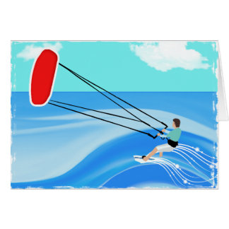 Cartão Surfar do papagaio