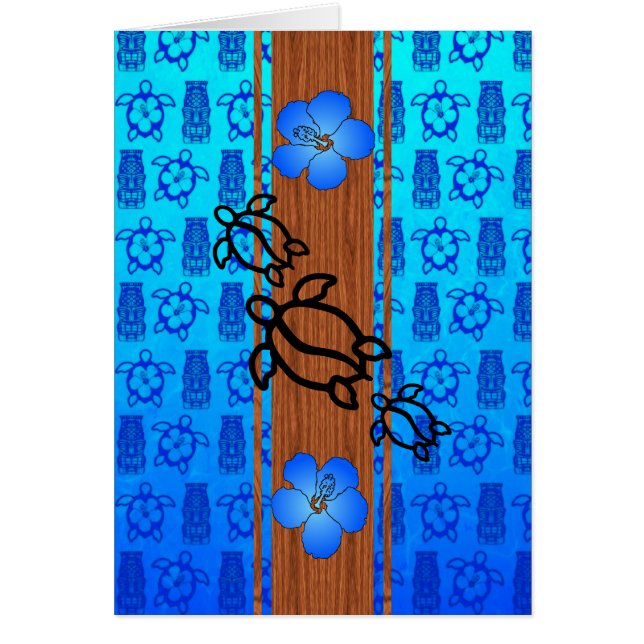 Cartão Surfboard Retro Honu (Frente)