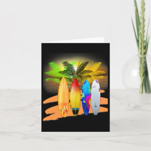 Cartão Surfe tropical Hawaii Beach Souvenir Surfing