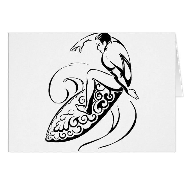 Cartão Surfer Dude (Frente Horizontal)