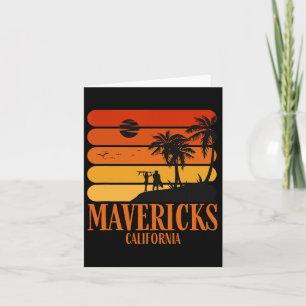 Cartão Surfing Vintage Mavericks Beach California Retro S
