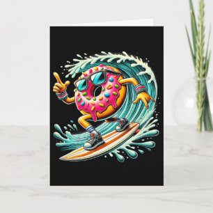 Cartão Surfista de Donut Amante de Donut Surfista de Surf