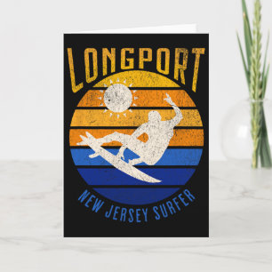Cartão Surfista de Nova Jersey Longport Nj Praias de Surf