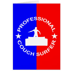 Cartão Surfista de sofá profissional