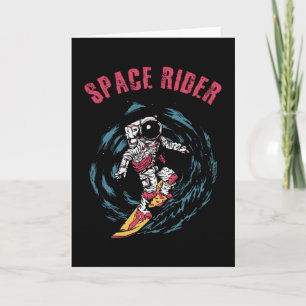 Cartão Surfista do Astronauta Espacial Rider