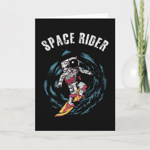 Cartão Surfista do Astronauta Espacial Rider