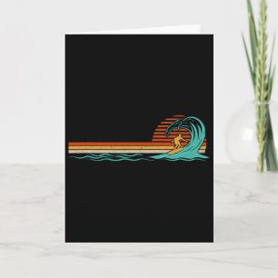 Cartão Surfista Onda Vintage Retro Surf Surf Praia