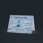 CARTÃO SURFS PARA CIMA ***SON** - ANIVERSÁRIO FELIZ<br><div class="desc">Este cartão é "legal" e espero que o envie ao SEU FILHO para o aniversário dele! Se você quiser personalizar o dentro de verso e sair. Obrigados para passar por uma das minhas oito lojas!!</div>